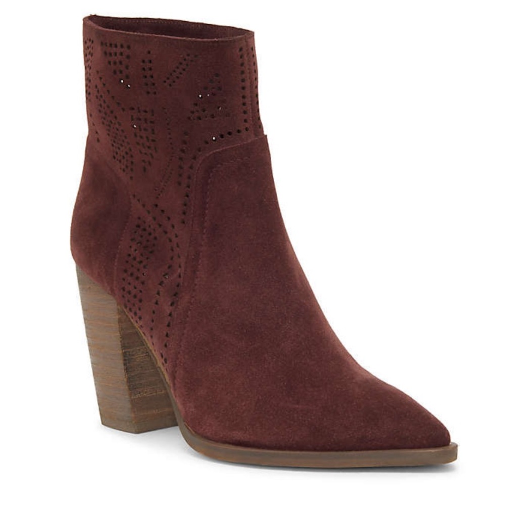 Vince Camuto Catheryna bootie burgundy suede